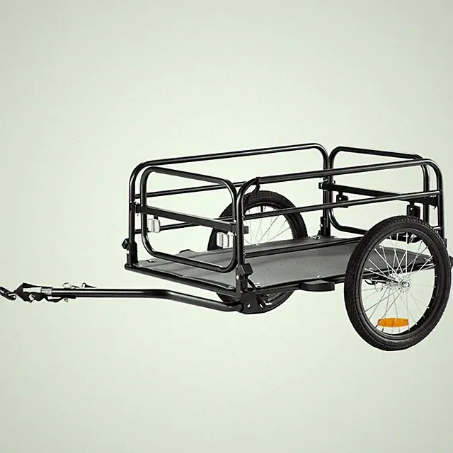 160 lbs Bike Cargo Trailer Foldable Storage Bicycle Wagon Cart with 16'' Wheels