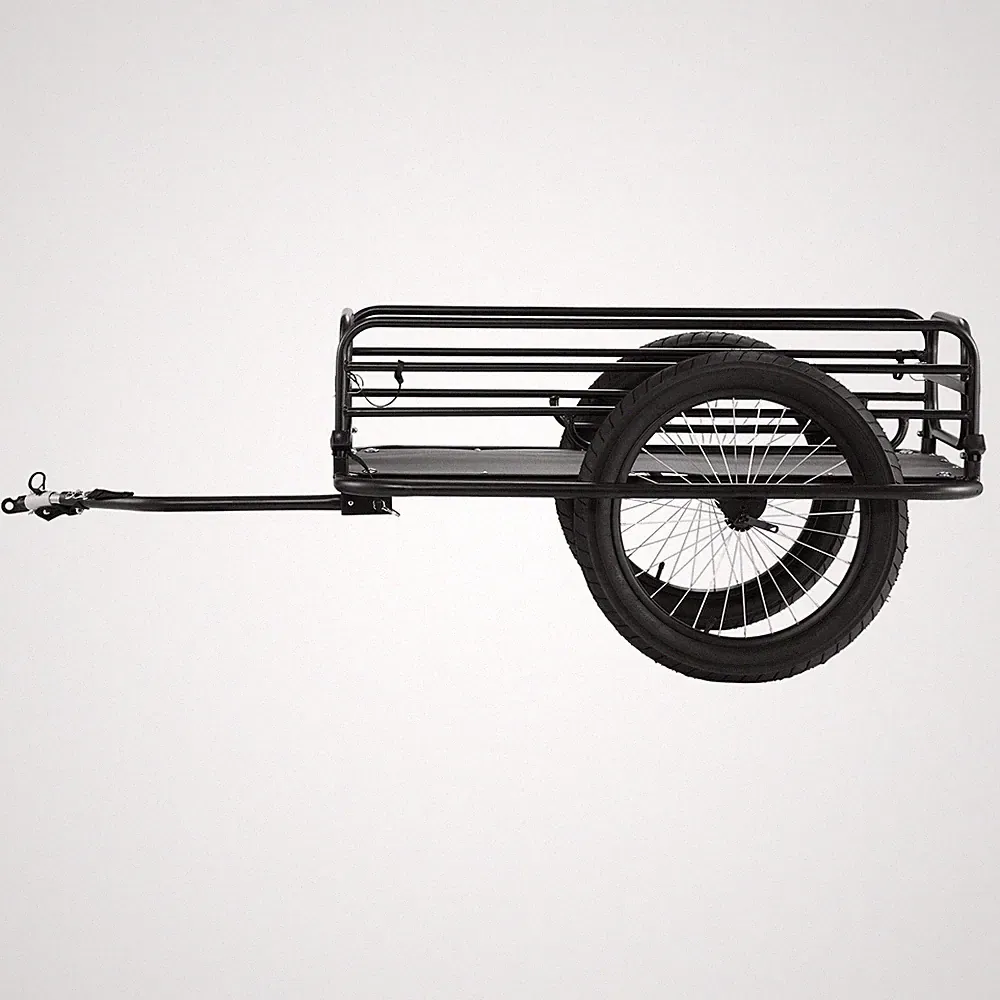 Bike Cargo Trailer Bicycle Carrier Storage Cart 275 lbs Load Carbon Steel
