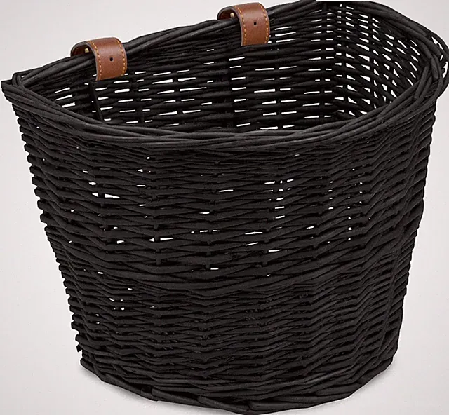 Prosource Wicker Bike Basket Front Cargo for Women and Men, Fits Most Bicycles